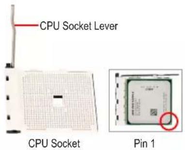 GIGABYTE GA-C847N-S2 - Installing an AMD CPU (skip this step if the motherboard has a built-in CPU) - 1