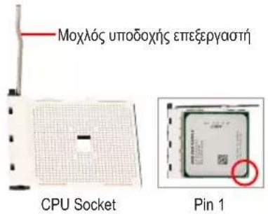 GIGABYTE GA-C847N-S2 - Εγκατάσταση ενός επεξεργαστή της Intel (παρακάρψτε αυτό το βήμα αν η μητρική κάρτα διαθέτει ενσωματωμένη CPU) - 5