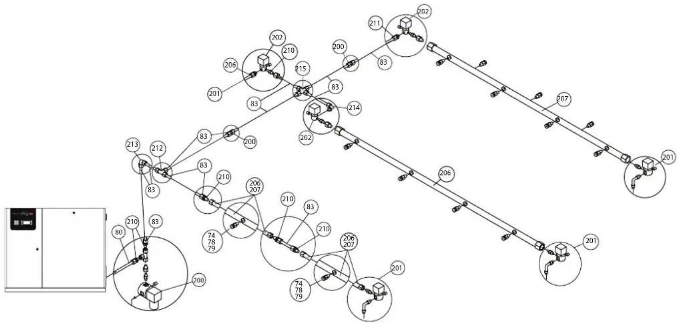 Carel humiFog multizone - ERSATZTEILE DES RAUMVERTEILUNGSSYSTEMS - 1
