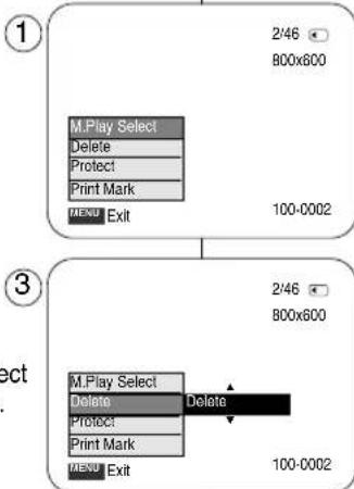 SAMSUNG SCD354 - Menu rapide : Suppression - 1