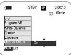 SAMSUNG SCD354 - Fonction Auto Focus/Manual Focus (mise au point auto./man.) - 5
