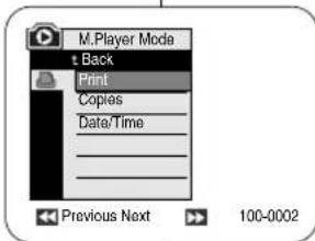 SAMSUNG SCD354 - Réglage de l'option d'impression date/heure - 2