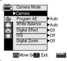 SAMSUNG SCD354 - Réglage du stabilisateur d'image numérique (DIS) - 1