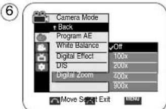 SAMSUNG SCD354 - Activation du zoom numérique - 3
