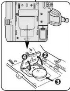 SAMSUNG SCD354 - Insertion de la pile de l'horloge interne - 1