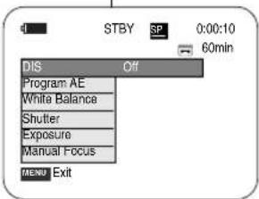 SAMSUNG SCD355 - Menu rapide : Stabilisateur d'image numérique (DIS) - 1