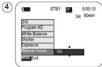 SAMSUNG SCD355 - Fonction Auto Focus/Manual Focus (mise au point auto./man.) - 5