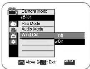 SAMSUNG SCD355 - Fonction Suppression du bruit du vent (Wind Cut) - 2