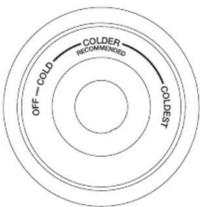 CONTINENTAL EDISON CEF2D334NFS - Réglage de la température du compartmenté réfrigérateur - 1