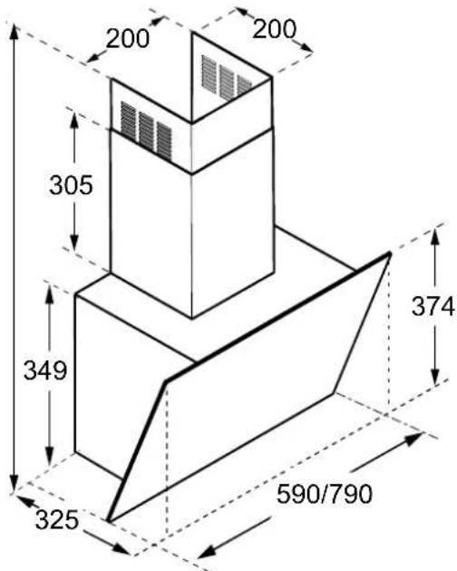 SIEMENS LC85KDK60 - Appliance dimensions - 1
