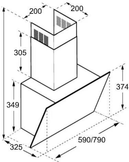 SIEMENS LC65KDK60 - Dimensions de l'appareil - 1