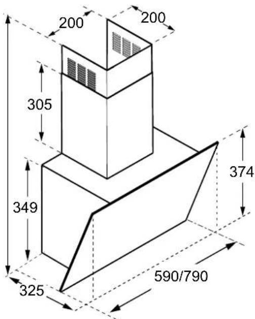 SIEMENS LC65KDK20 - Appliance dimensions - 1