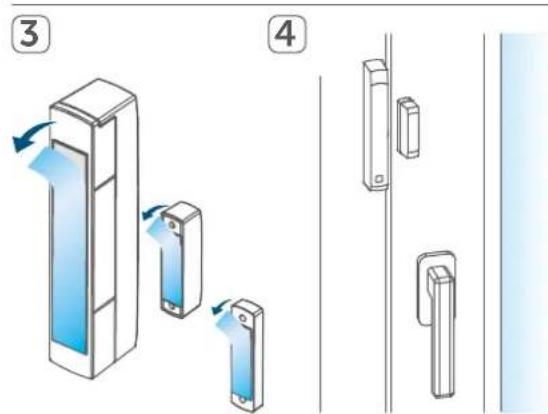 Homematic IP HmIP-SWDM-2 - Adhesive strip mounting - 2