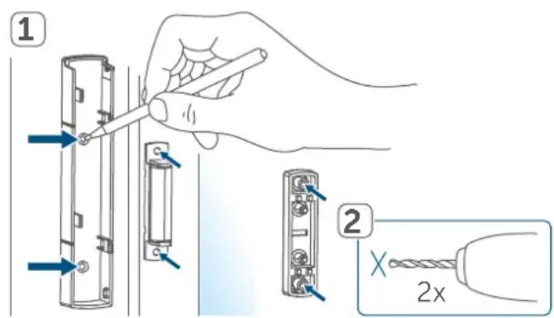 Homematic IP HmIP-SWDM-2 - Montaggio con viti - 1