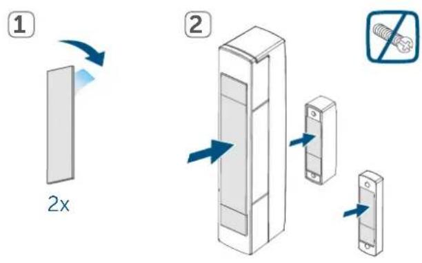 Homematic IP HmIP-SWDM-2 - Adhesive strip mounting - 1
