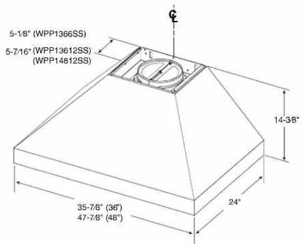 BEST WPP1366SS - HOOD SPECIFICATIONS - 1
