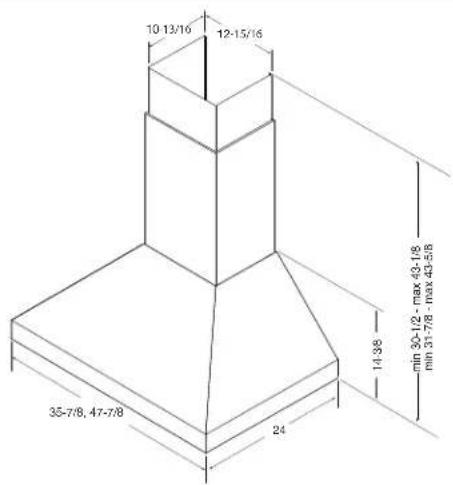 BEST WPP14812SS - HOOD SPECIFICATIONS - 2