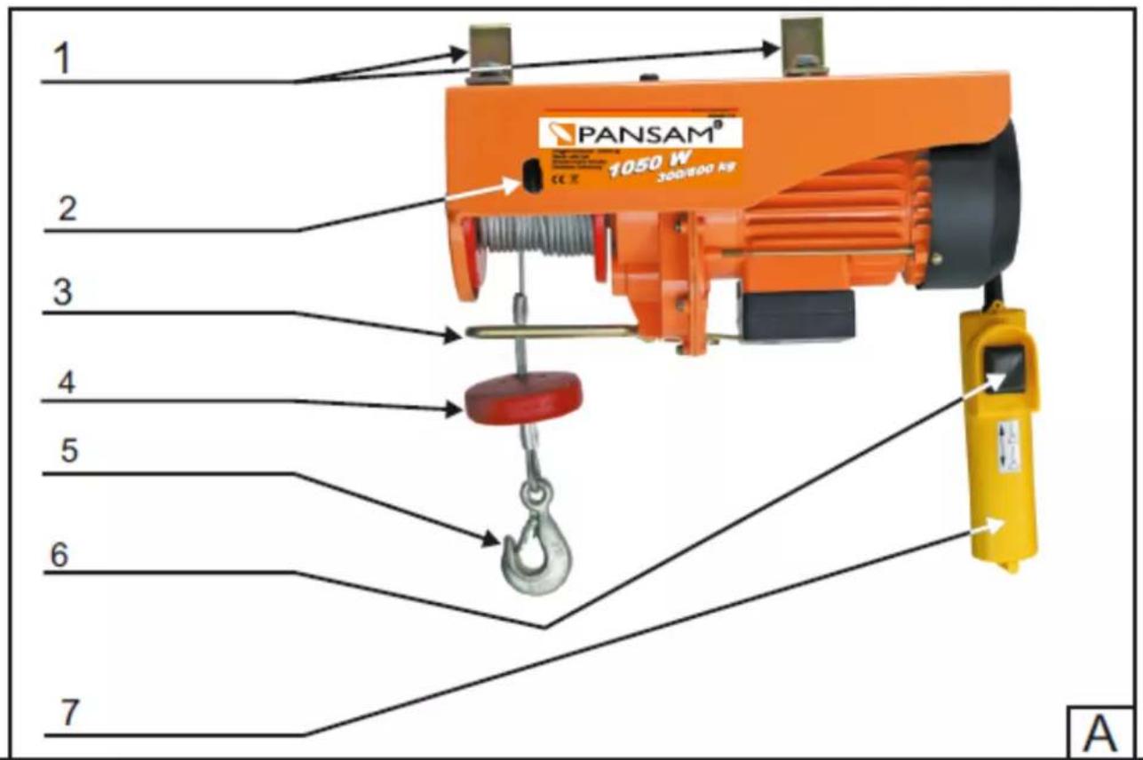 Pansam A045120 - DE Elektrischer Seilhebezug - 1