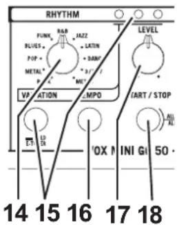 VOX MINI GO 10 - RHYTHM-Sektion - 1