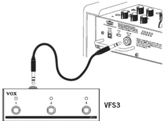VOX MINI GO 10 - Utiliser la pédale-interrupteur (VOX MINI GO 10/50) - 1