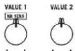 VOX VT100X - VALUE 1- und VALUE 2-Regler - 1