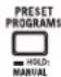 VOX VT100X - Bouton PRESET PROGRAMS - 1