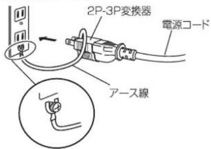 VOX V212C - アース端子付きコンセントに接続する場合 - 1