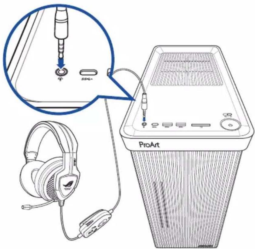 ASUS ProArt Station PD5 PD500TE - การเชื่อมต่อหูฟังและไมโครโฟน - 1