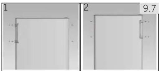 CANDY CUQS 58EBK - Handle Reversibility (available for CUQS 58EWH/CUQS 513EWH) - 1