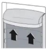 CANDY CHSBSV 5172EBKN - Positianarea sertarelor de depositare de pe usa - 1
