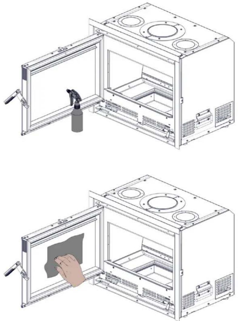 EDILKAMIN FIREBOX EVO 54 - Nettoyage de la vitre - 2