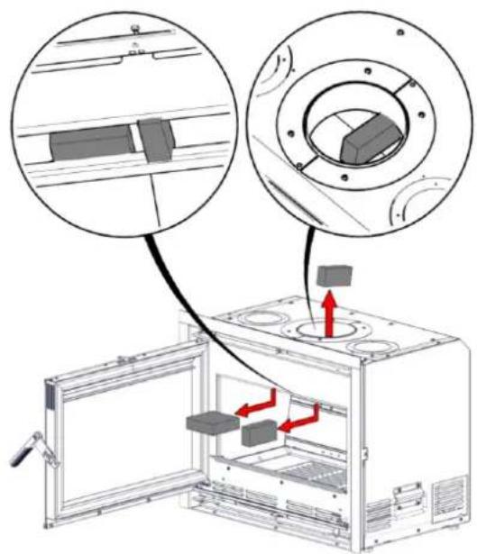 EDILKAMIN FIREBOX EVO 54 - Retrait protection déflecteur - 1