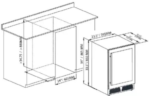 Avanti WBE1956Z3S - BUILT – IN CABINET INSTRUCTIONS - 1