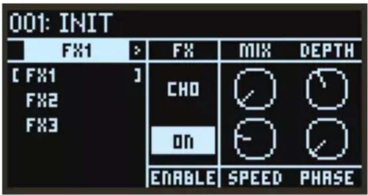 KORG Opsix module - FX 1, 2, 3 (effets 1, 2, 3) - 1