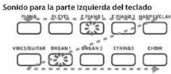 KORG Poetry - Selección de sonidos para los lados izquierdo y derechocho - 1