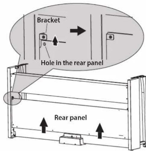 KORG Poetry - Insert the pedal unit into the pedal board, and then fasten it by pressing a push rivet into the hole (above the cutout) at the rear of the pedal board. - 7