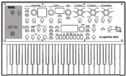 KORG KingKorg NEO - フロント・パネル (Joystick/Audio) - 1