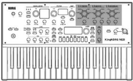 KORG KingKorg NEO - フロント・パネル (FX) - 1