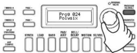 KORG KingKorg NEO - Seleccionar programas por su número - 1