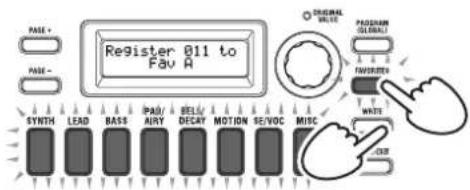 KORG KingKorg NEO - Programme als Favoriten speichern - 1