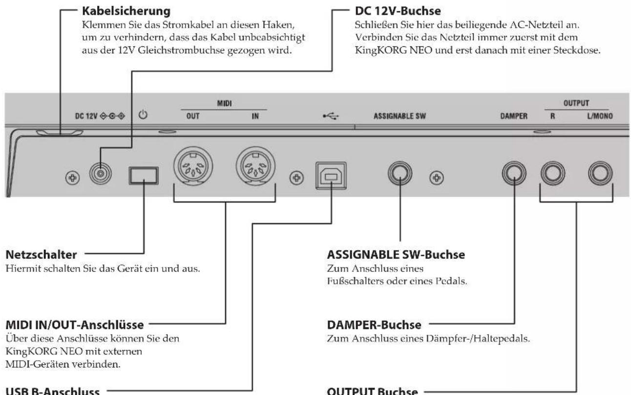 KORG KingKorg NEO - Rückseite - 2