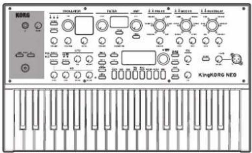 KORG KingKorg NEO - Panel frontal (Joystick/Audio) - 1