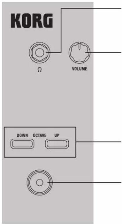 KORG KingKorg NEO - Front panel (Joystick/Audio) - 2