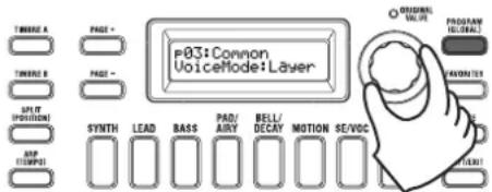 KORG KingKorg NEO - Superposition des deux Timbres (Layer) - 1