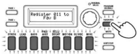 KORG KingKorg NEO - Registering programs in the category/favorites buttons - 2