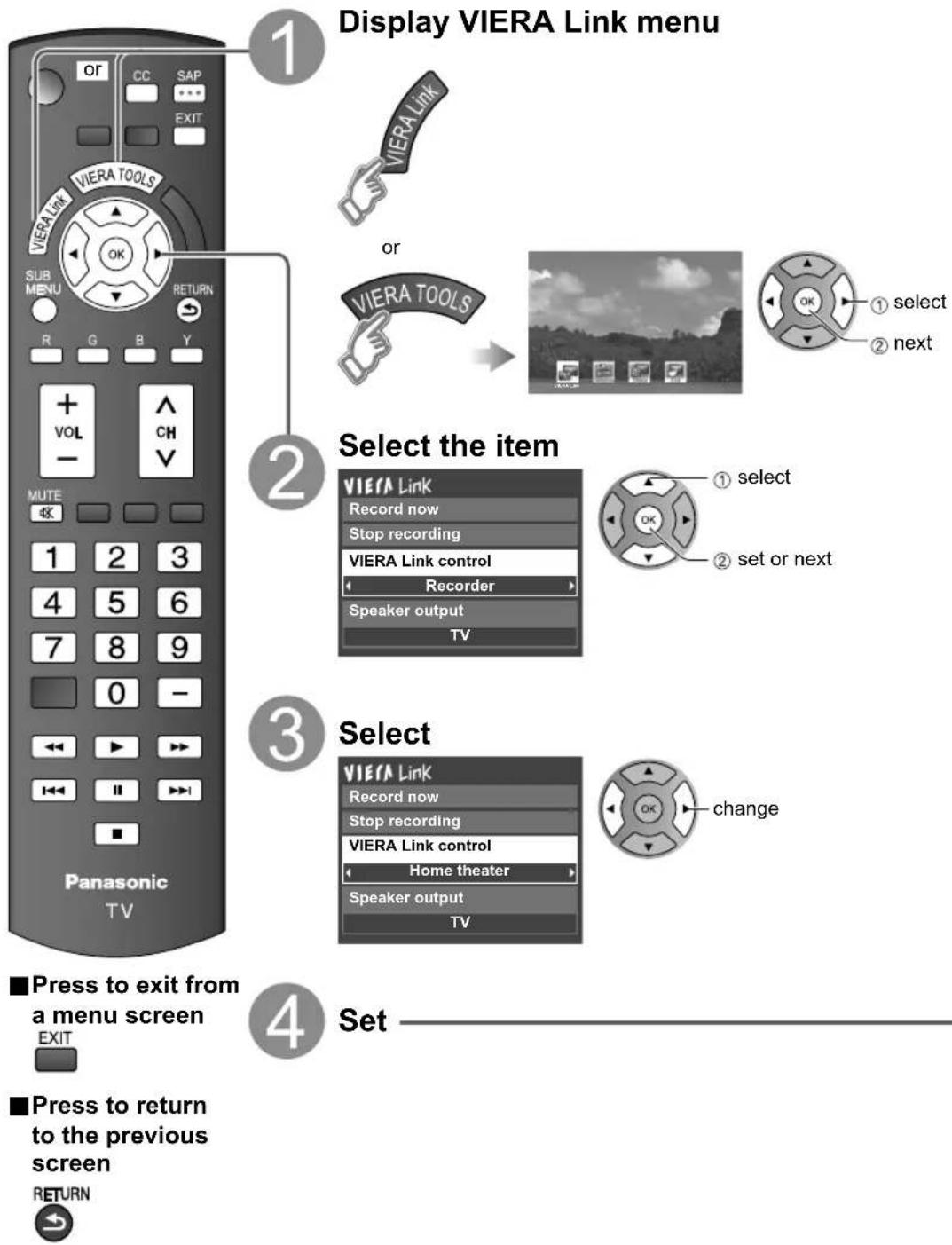 PANASONIC Viera TC-L32C12 - VIERA Link™ “HDAVI Control™” - 1