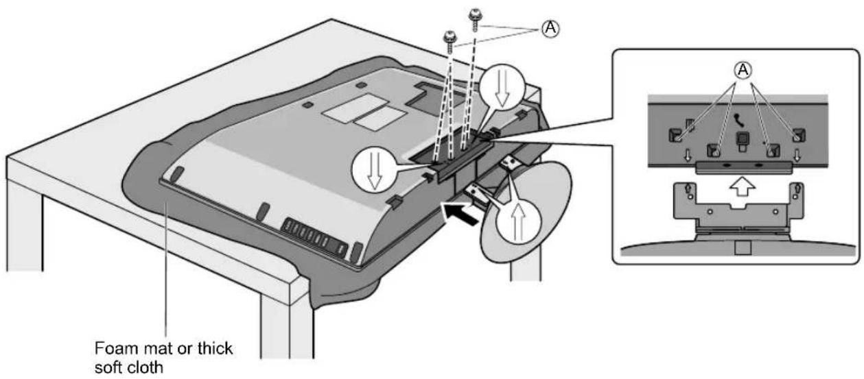 PANASONIC Viera TC-L32C12 - Attaching the pedestal to TV - 1