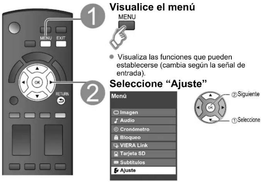 PANASONIC Viera TC-L32C12 - Cómo utilizar las funciones de los menús - 1