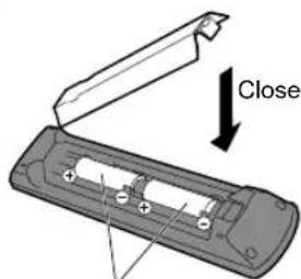 PANASONIC Viera TC-L32C12 - Installing the remote's batteries - 4