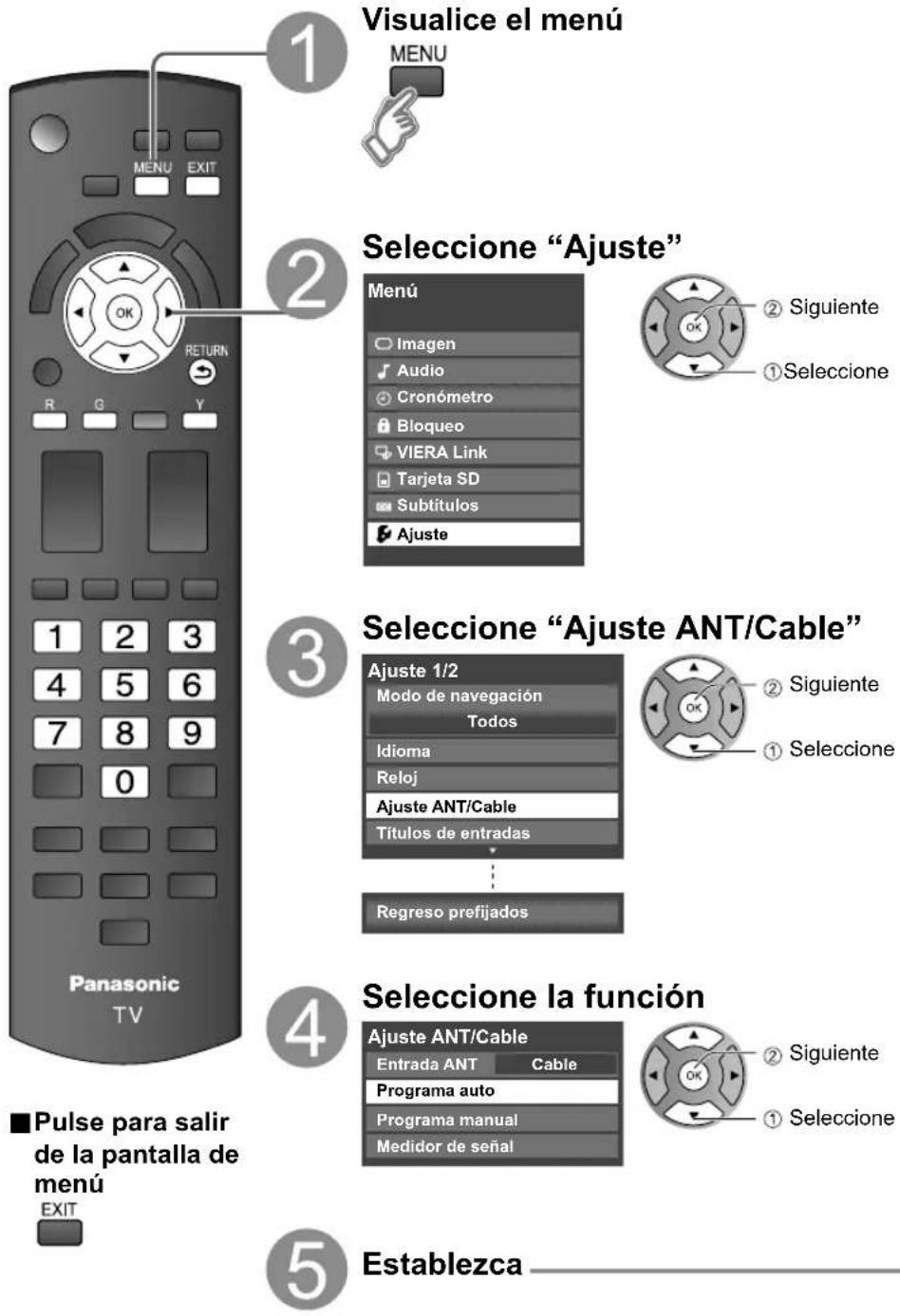 PANASONIC Viera TC-L32C12 - Edición y configuración de canales - 1